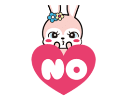 Rabbit retro animation Love version sticker #12717707