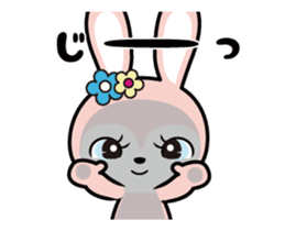 Rabbit retro animation Love version sticker #12717709