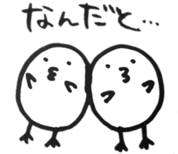 greeting round bird sticker #12718596