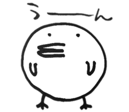 greeting round bird sticker #12718599