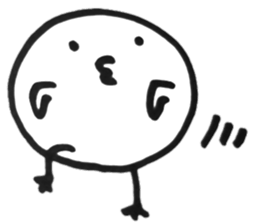 greeting round bird sticker #12718611