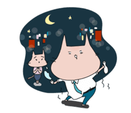 Momoneko 24/7 sticker #12719333