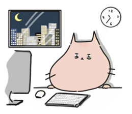 Momoneko 24/7 sticker #12719345