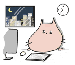 Momoneko 24/7 sticker #12719345