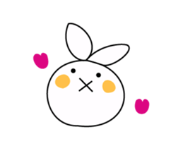 sometimes strange face rabbit sticker #12719679