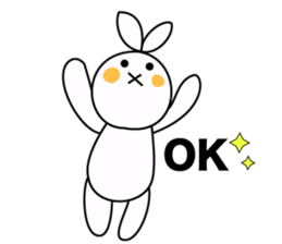 sometimes strange face rabbit sticker #12719680