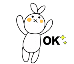 sometimes strange face rabbit sticker #12719680