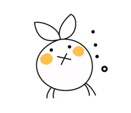 sometimes strange face rabbit sticker #12719681