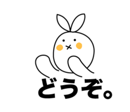 sometimes strange face rabbit sticker #12719702