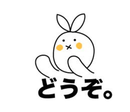 sometimes strange face rabbit sticker #12719702