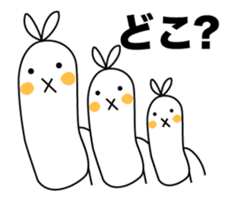 sometimes strange face rabbit sticker #12719715