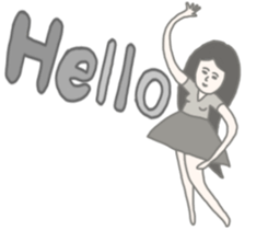 Girl without shoes sticker #12721806