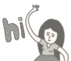 Girl without shoes sticker #12721812