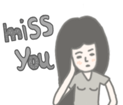 Girl without shoes sticker #12721820