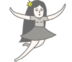 Girl without shoes sticker #12721828