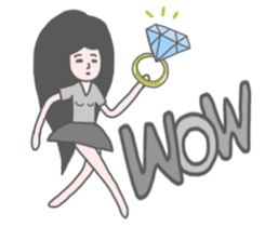 Girl without shoes sticker #12721837