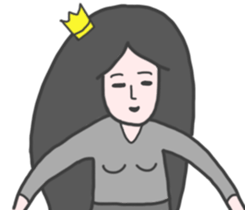 Girl without shoes sticker #12721840