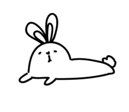 Ugly rabbit life sticker #12724086