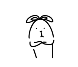 Ugly rabbit life sticker #12724091