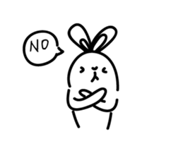 Ugly rabbit life sticker #12724094
