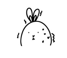 Ugly rabbit life sticker #12724096