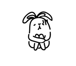 Ugly rabbit life sticker #12724098