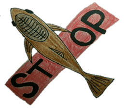 sea fish and river fish sticker sticker #12724454