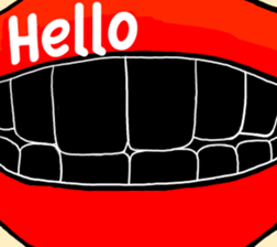 Tooth blackening Girl sticker #12724549