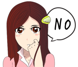 Lady cartoon sticker #12724648