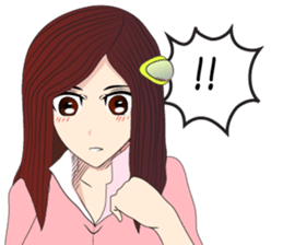 Lady cartoon sticker #12724649