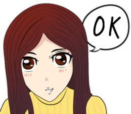 Lady cartoon sticker #12724652