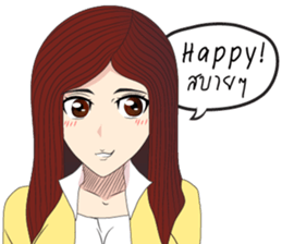 Lady cartoon sticker #12724655