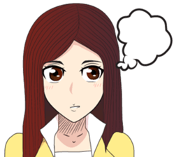 Lady cartoon sticker #12724657