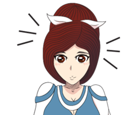 Lady cartoon sticker #12724665