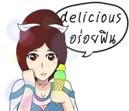 Lady cartoon sticker #12724667