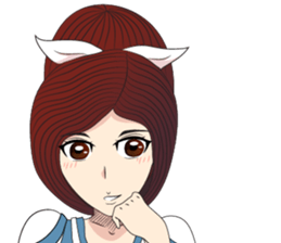 Lady cartoon sticker #12724669