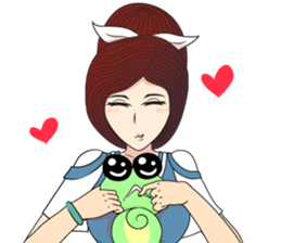 Lady cartoon sticker #12724670