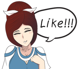 Lady cartoon sticker #12724671