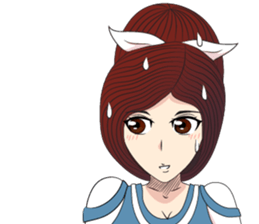 Lady cartoon sticker #12724672