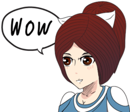 Lady cartoon sticker #12724673