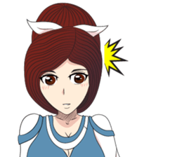 Lady cartoon sticker #12724674