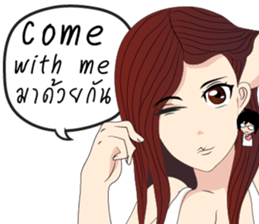 Lady cartoon sticker #12724676