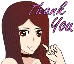 Lady cartoon sticker #12724677