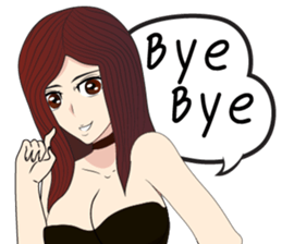 Lady cartoon sticker #12724678