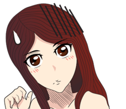 Lady cartoon sticker #12724682