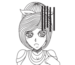 Lady cartoon sticker #12724685