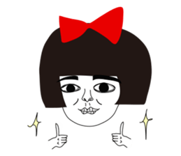 Naughty NANAKO- A little bit of mouthy! sticker #12725360