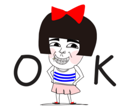 Naughty NANAKO- A little bit of mouthy! sticker #12725388