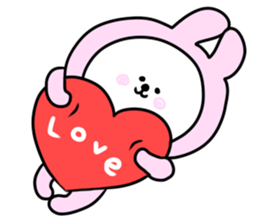 It is a panda in a rabbit sticker #12726804