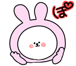 It is a panda in a rabbit sticker #12726805